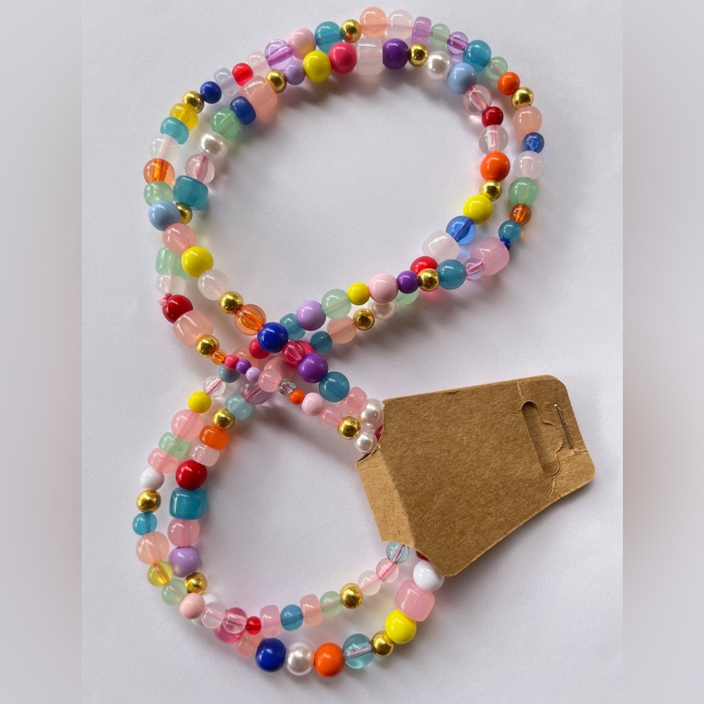 Colorful Beaded Necklace Stretchy - Picture 6 of 7